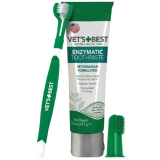 Vet's Best Dog Toothbrush & Enzymatic Toothpaste Kit